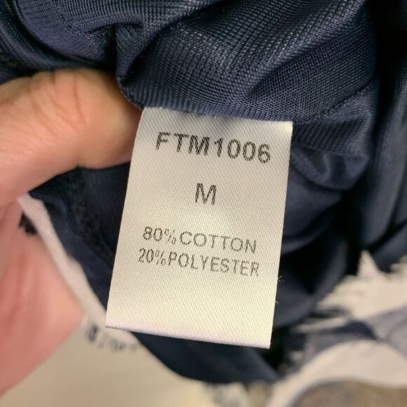 THML Navy White Large Check Frayed SS Boho Embroidered Knee Length Dress Size M - Picture 11 of 16